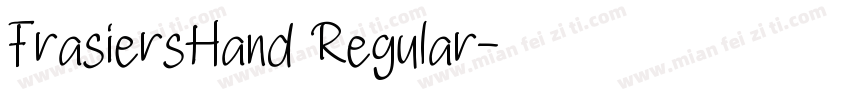 FrasiersHand Regular字体转换